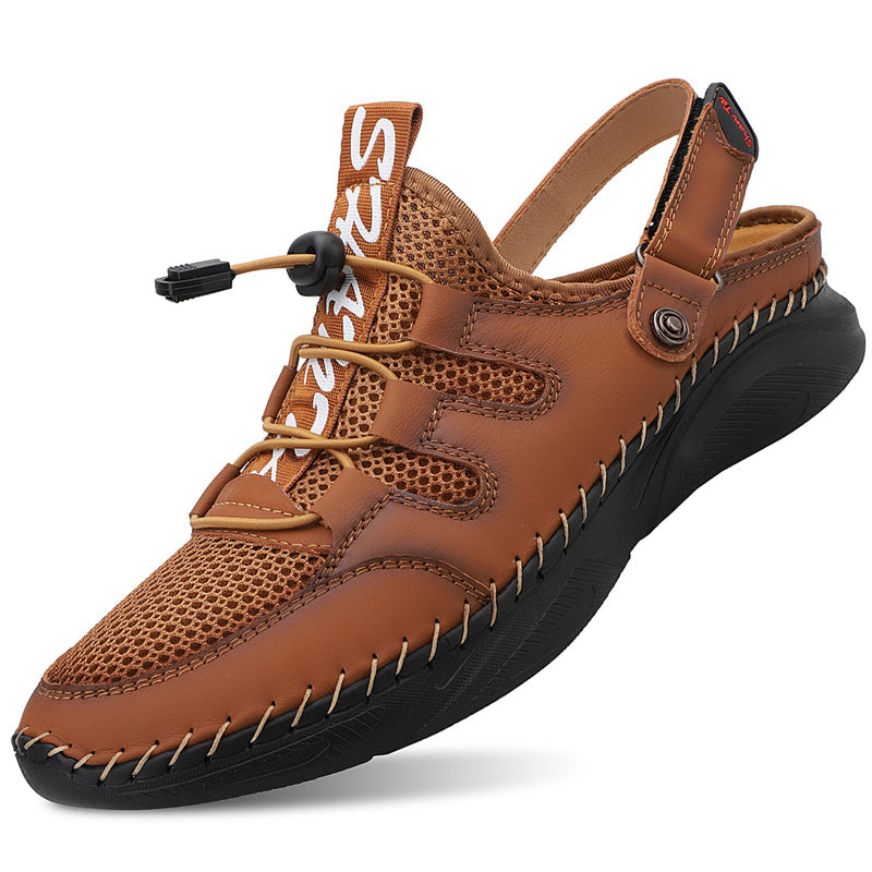 Men Top Layer Cowhide Casual Sandals