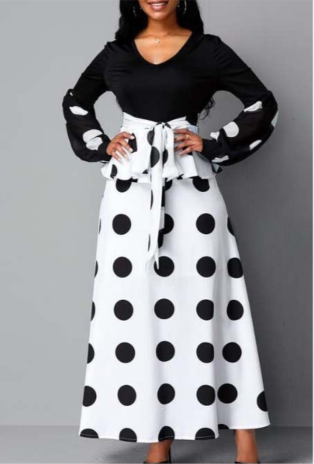 Cross Border Women Dress Clothing - Mesh Stitching High Waist