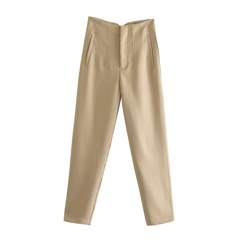Women Elegant Business HiSim Fitness Pencil Trousers