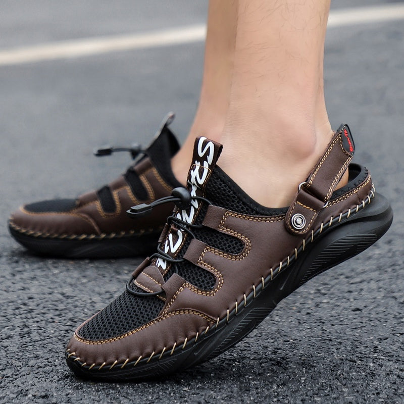 Men Top Layer Cowhide Casual Sandals