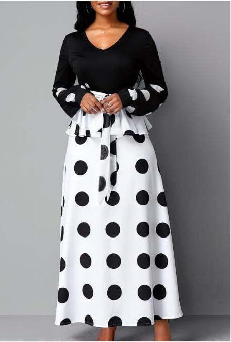 Cross Border Women Dress Clothing - Mesh Stitching High Waist