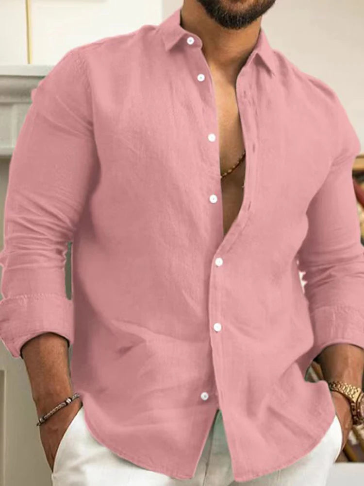 Cotton Linen Plain Shirt