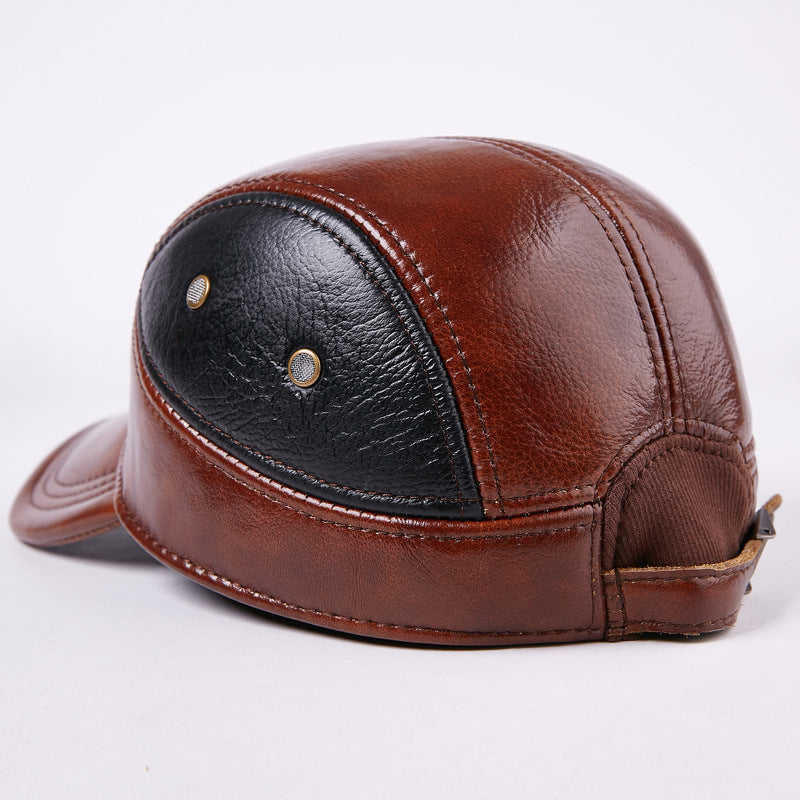 Casual Outdoor Trend Single-hat Leather - Winter Hat