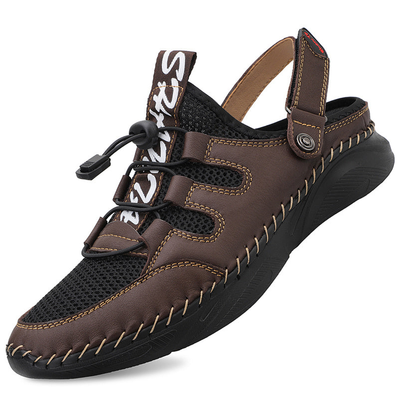 Men Top Layer Cowhide Casual Sandals