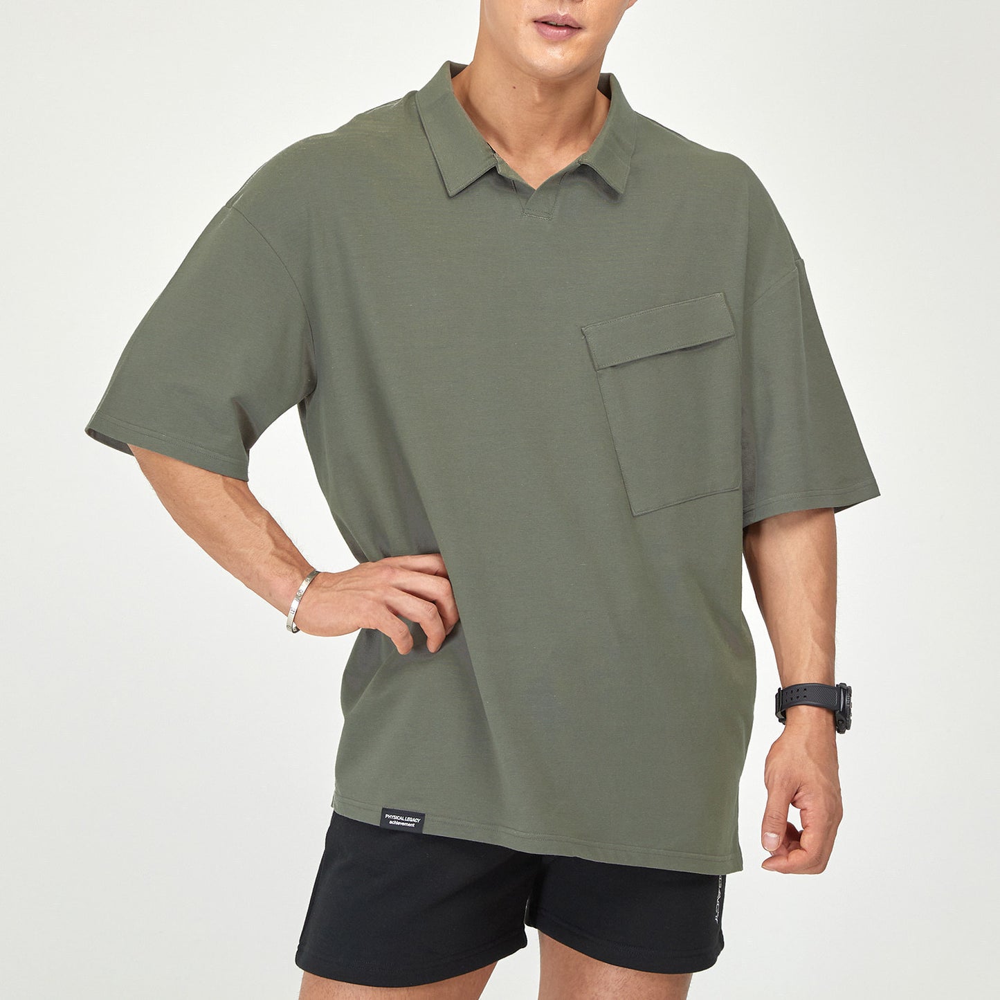 Short-sleeved Men's Loose Stretch POLO Shirt