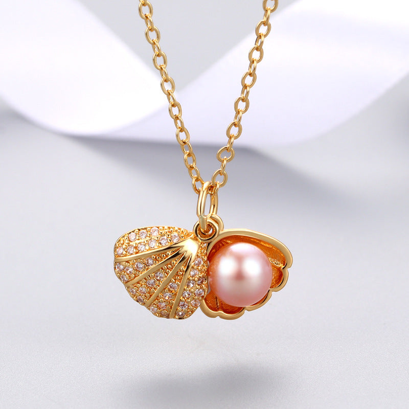 Shell Freshwater Pearl Necklace Female Trend