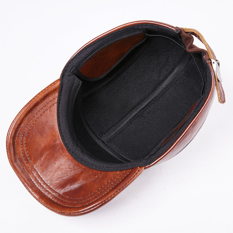 Casual Outdoor Trend Single-hat Leather - Winter Hat