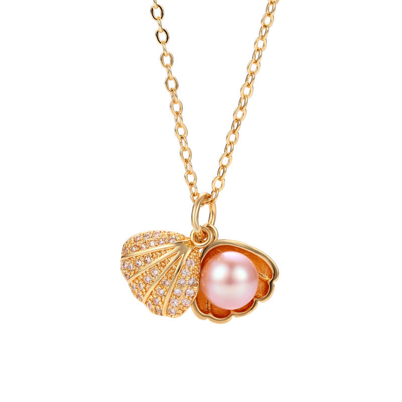 Shell Freshwater Pearl Necklace Female Trend