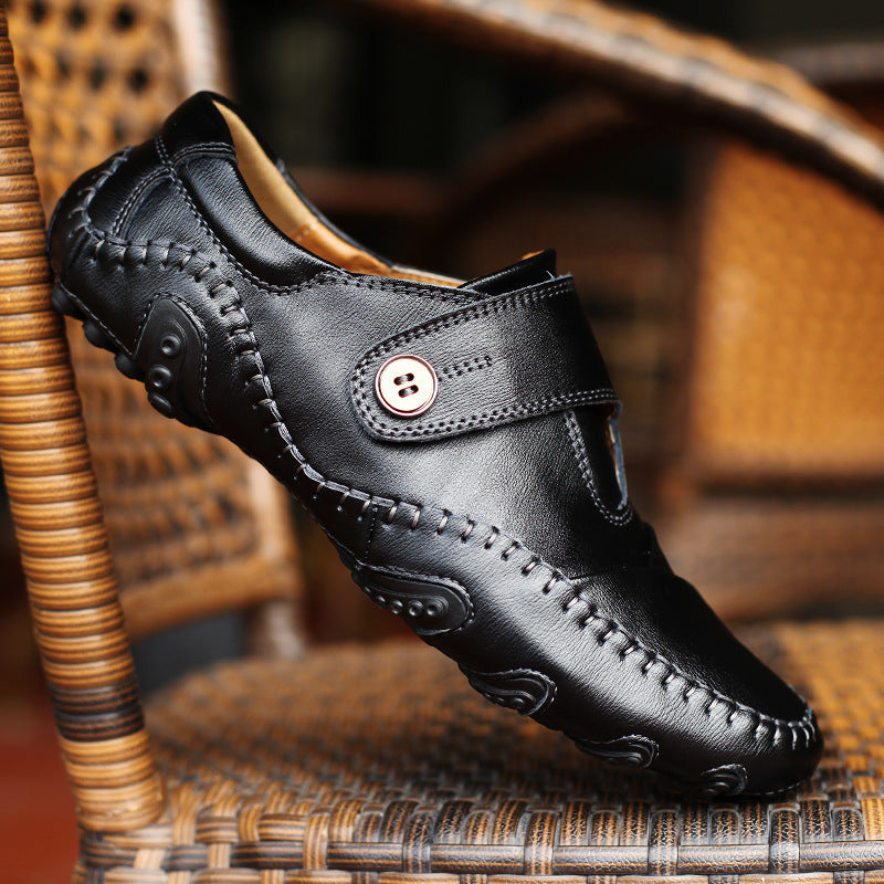 Casual Leather Shoes -  Korean Fashion  Men Shoes