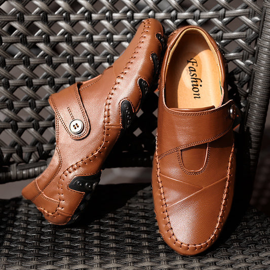 Casual Leather Shoes -  Korean Fashion  Men Shoes