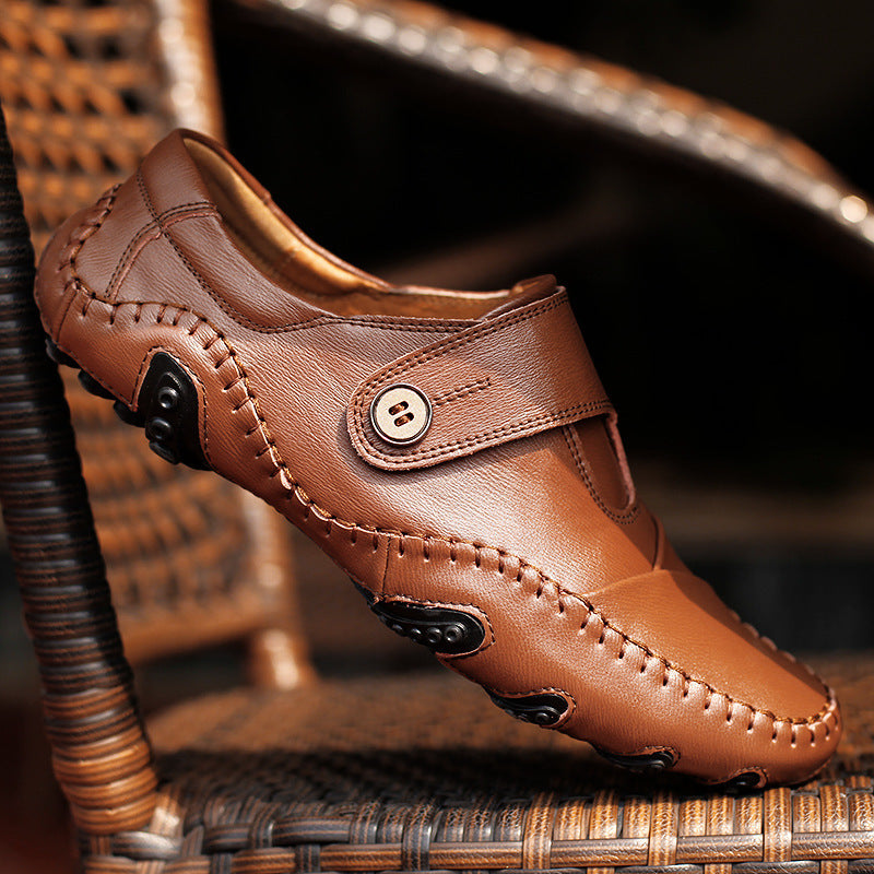 Casual Leather Shoes -  Korean Fashion  Men Shoes
