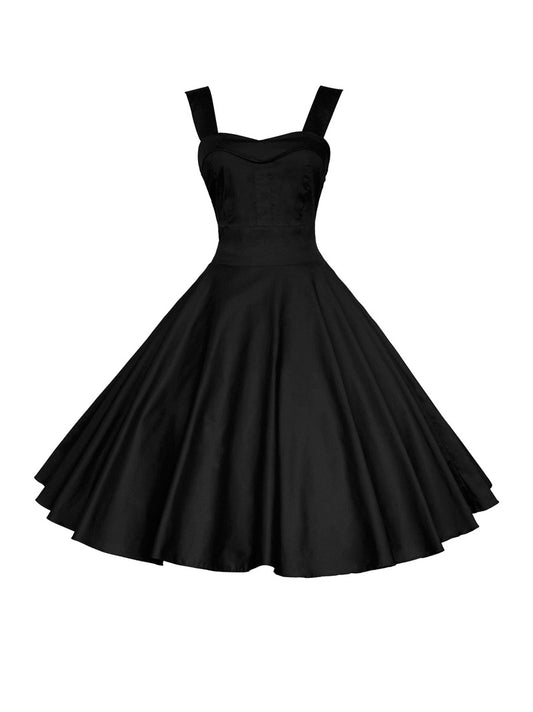 European Retro High-waisted Puffy Dress