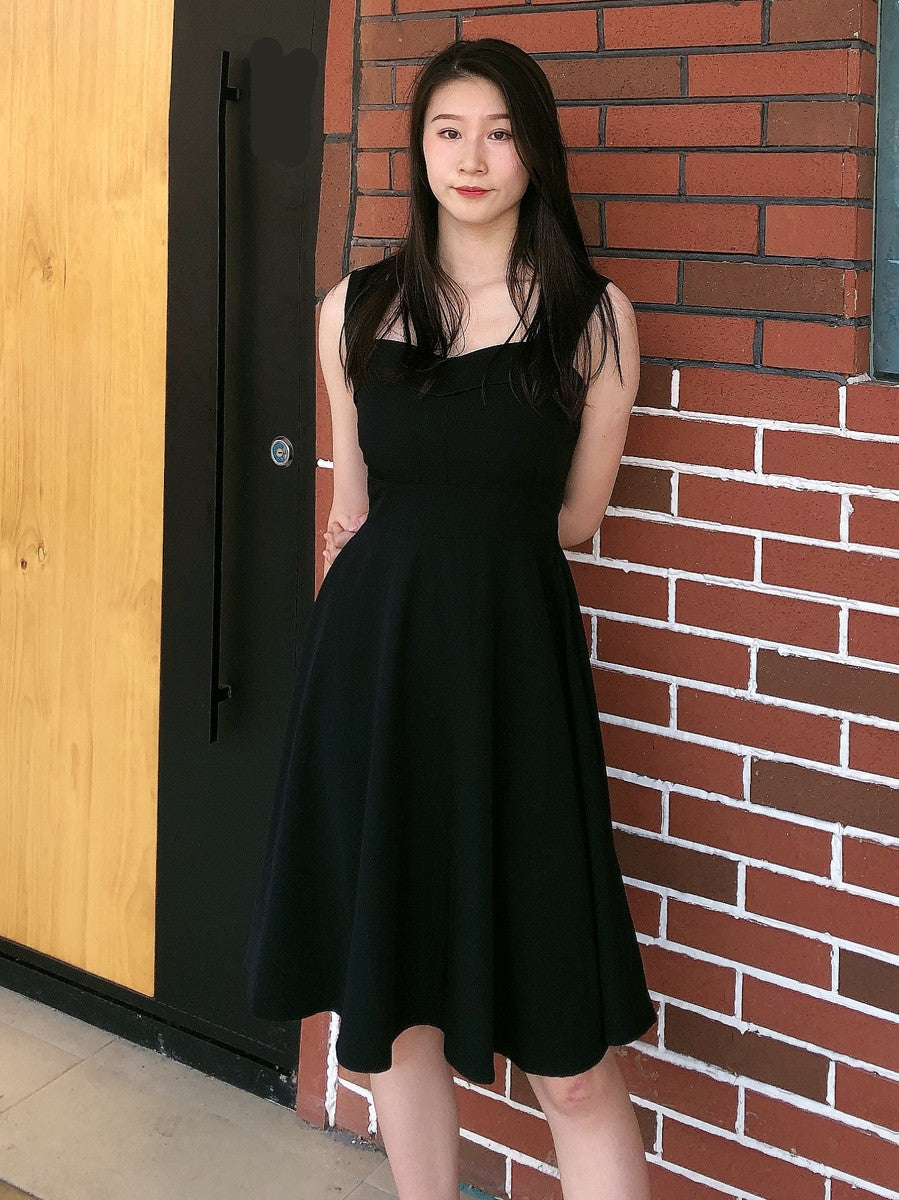 European Retro High-waisted Puffy Dress