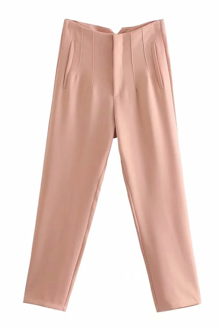 Women Elegant Business HiSim Fitness Pencil Trousers
