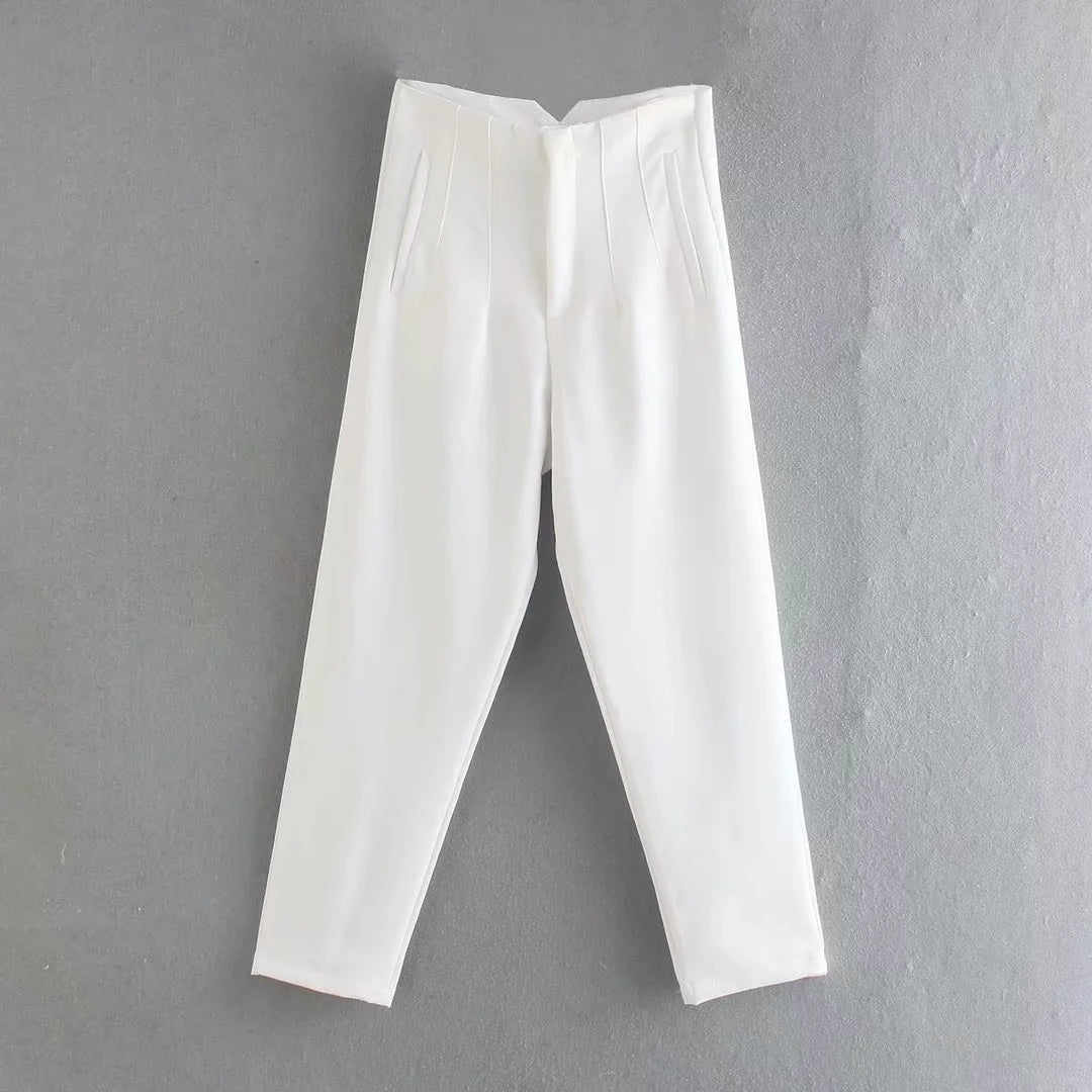 Women Elegant Business HiSim Fitness Pencil Trousers