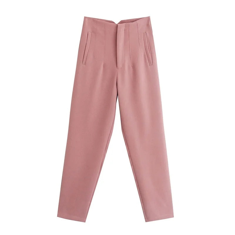 Women Elegant Business HiSim Fitness Pencil Trousers