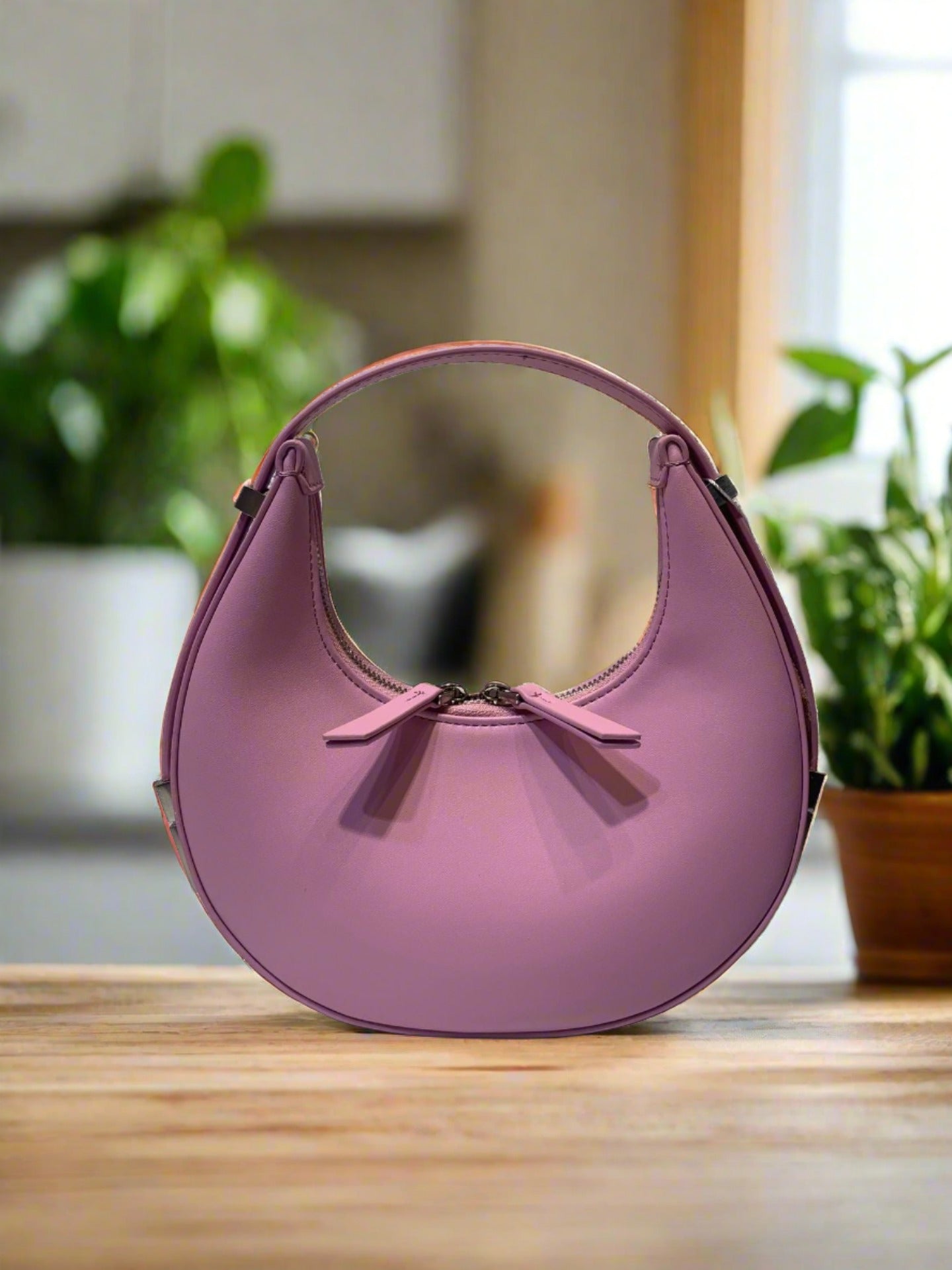 Crescent Leather Small Bag Underarm Bag Moon Bag Portable Shoulder Bag