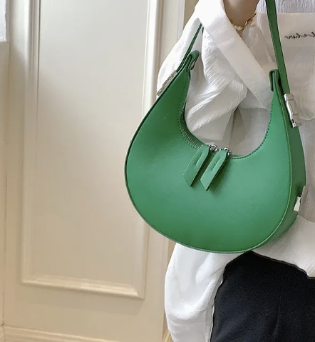 Crescent Leather Small Bag Underarm Bag Moon Bag Portable Shoulder Bag