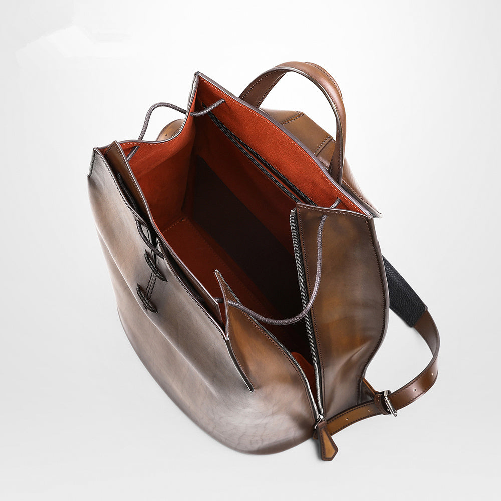 Business Casual Cowhide Leather Travel Bag