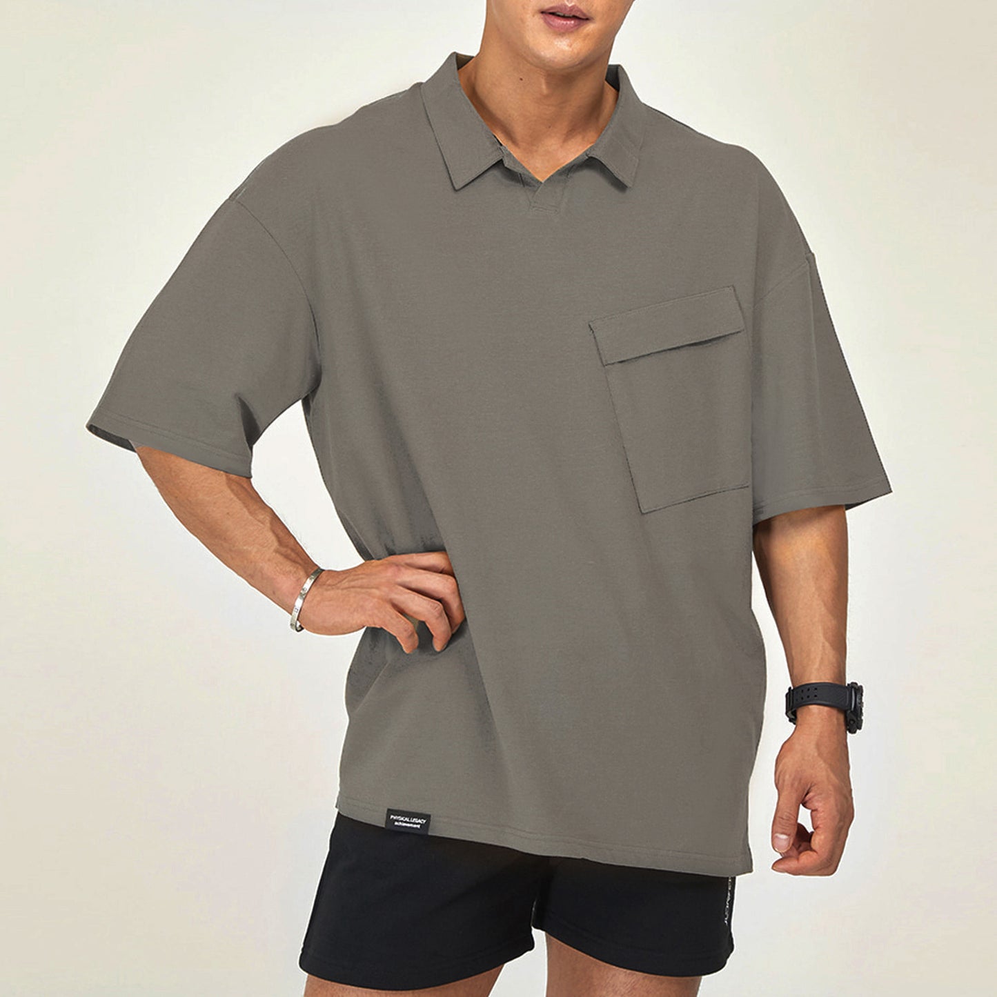 Short-sleeved Men's Loose Stretch POLO Shirt
