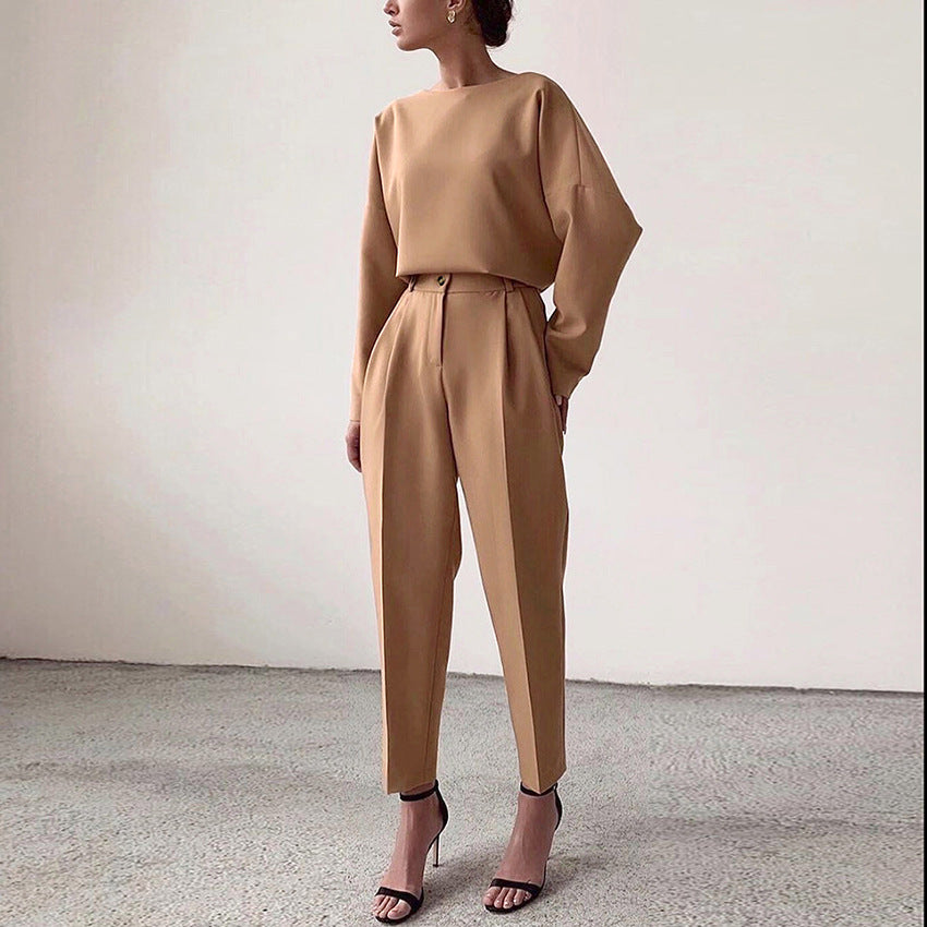 Straight suit trousers