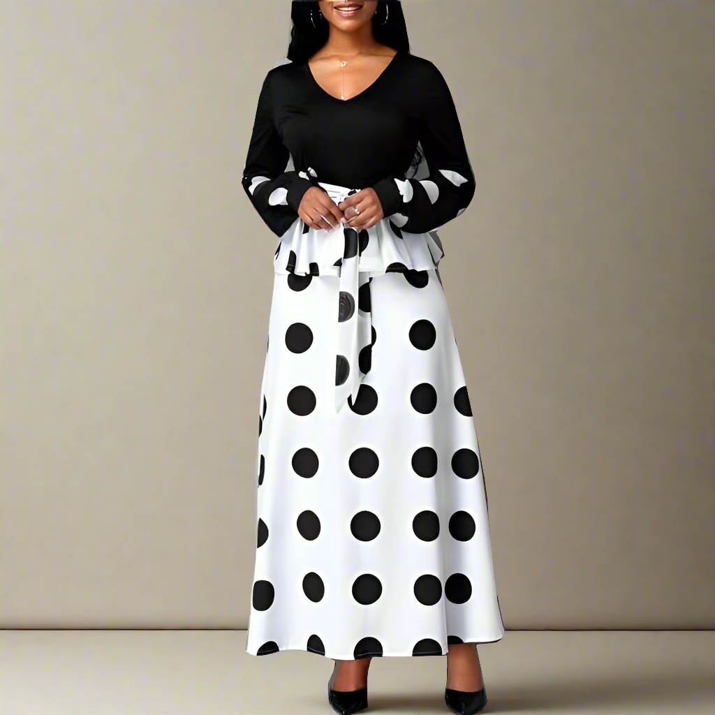 Cross Border Women Dress Clothing - Mesh Stitching High Waist