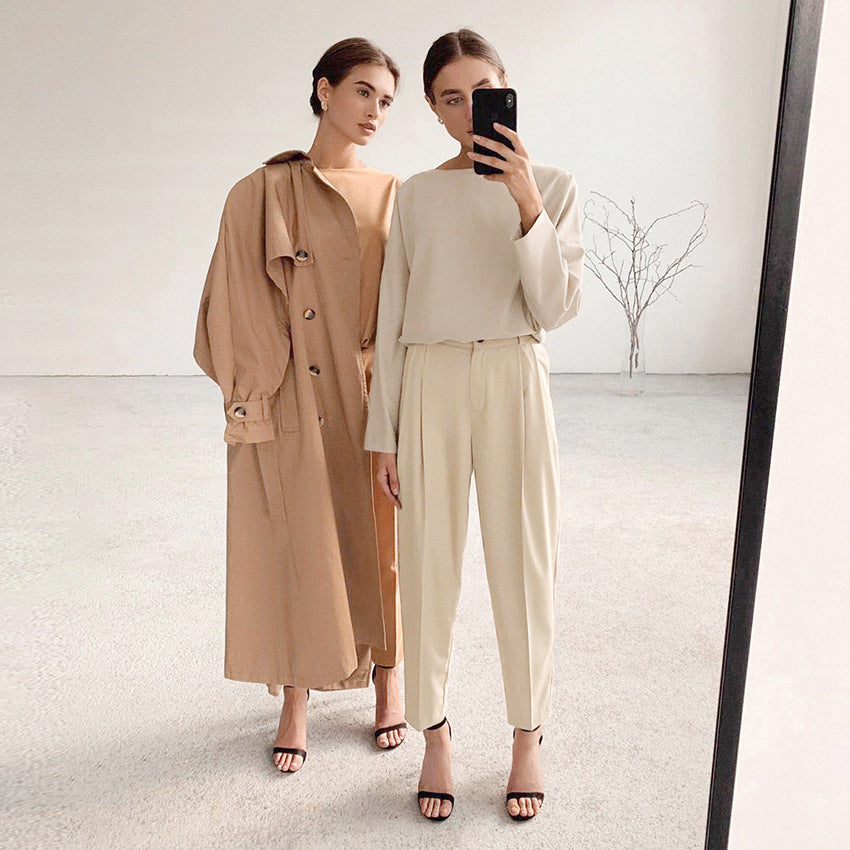 Straight suit trousers