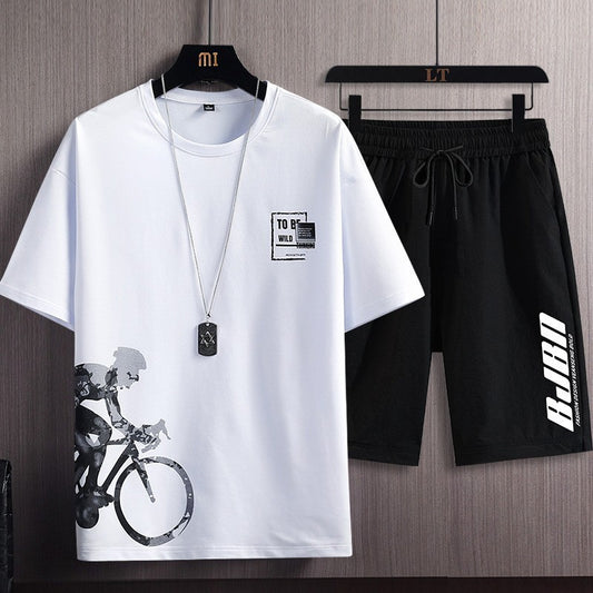 Fashion Trendy Slim Fit Plus Size Sports Two-piece Set
