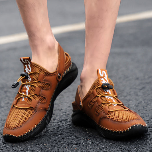 Men Top Layer Cowhide Casual Sandals
