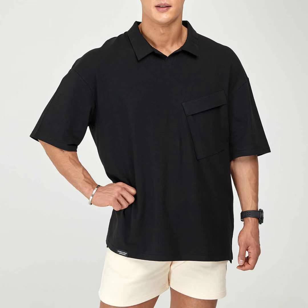 Short-sleeved Men's Loose Stretch POLO Shirt