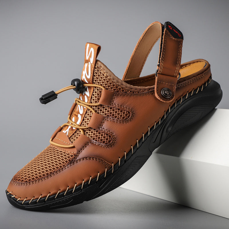 Men Top Layer Cowhide Casual Sandals
