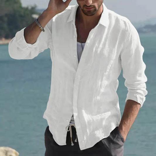 Masculina  Streetwear Shirt - Cotton Linen