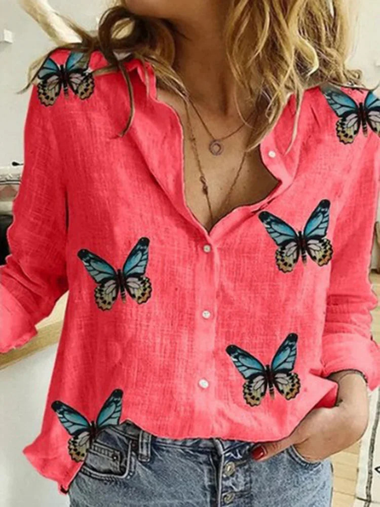Polka Dot Cotton Linen Shirt
