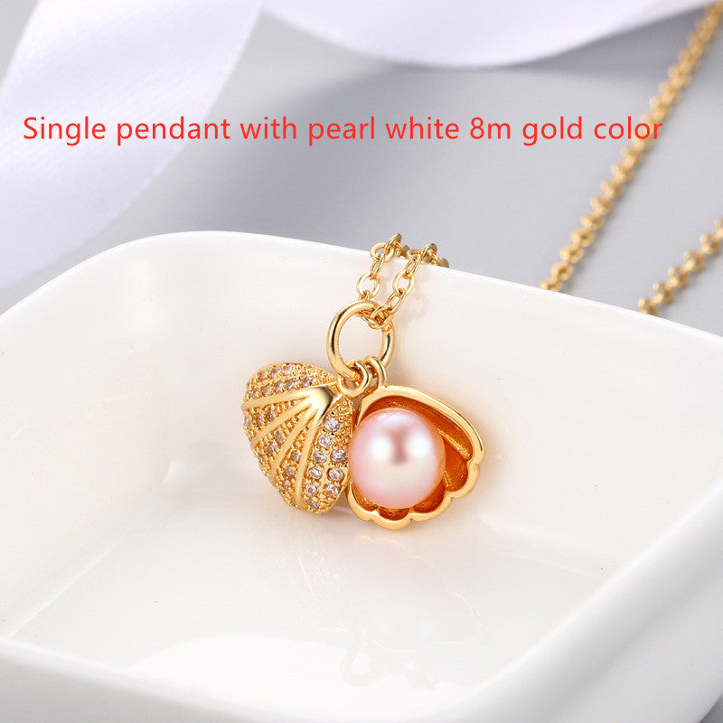 Shell Freshwater Pearl Necklace Female Trend