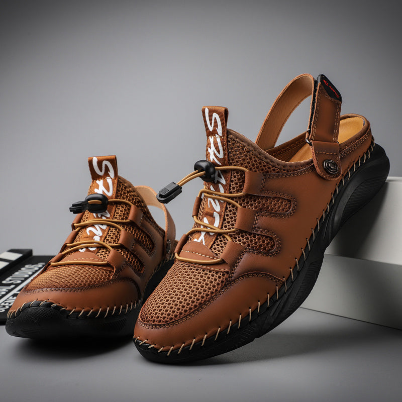 Men Top Layer Cowhide Casual Sandals