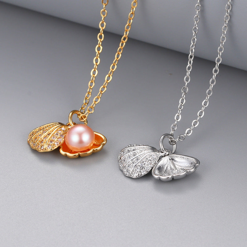 Shell Freshwater Pearl Necklace Female Trend